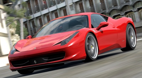 It's clearly a first but here comes the Forza Motorsport 3 Ferrari 458 